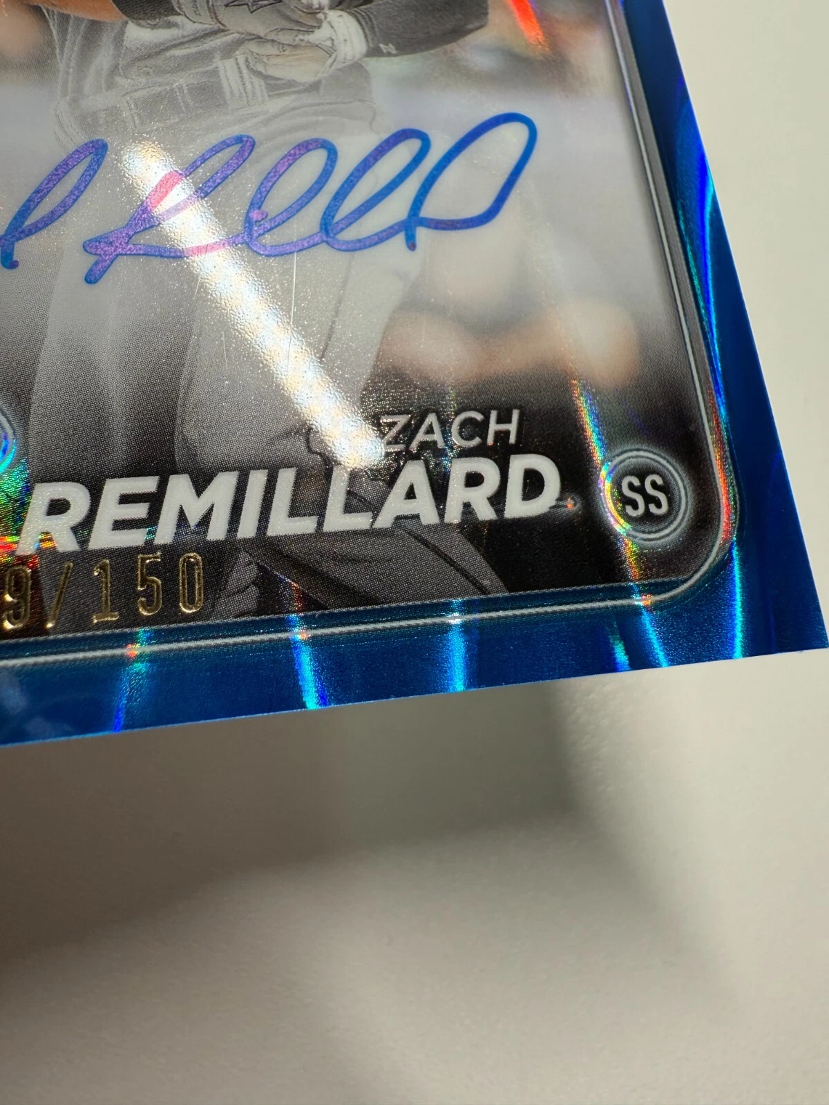 Zach Remillard 2024 Topps Chrome Blue RayWave Refractor Auto RC /150 #RA-ZR