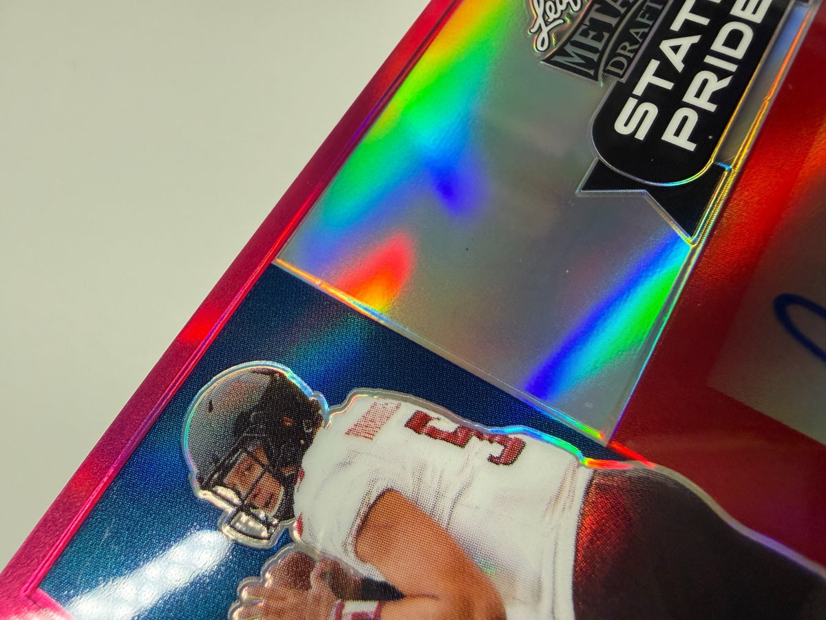 Patrick Mahomes II 2017 Leaf Metal Draft State Pride Pink Auto /15 #SP-PM1