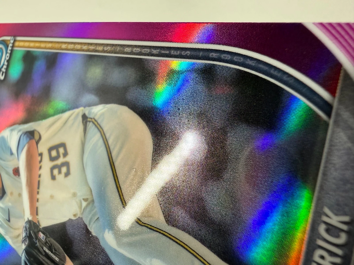 Chad Patrick 2025 Bowman Chrome Fuchsia Refractor RC /299 #28 Brewers