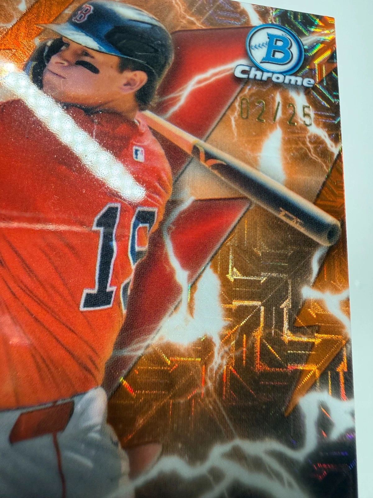 Roman Anthony 2026 Bowman Chrome Electric Sluggers Orange Mojo Refractor RC /25
