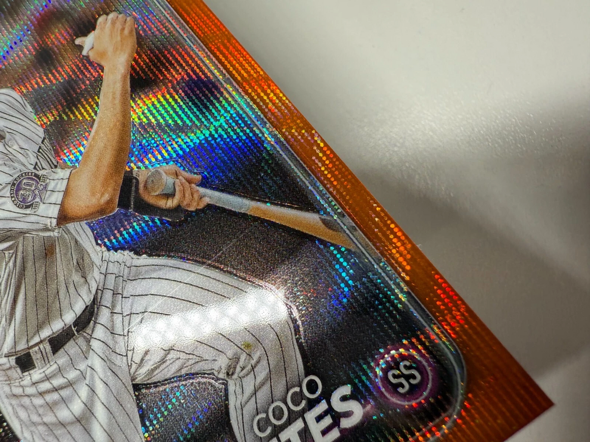 Coco Montes 2024 Topps Chrome Orange Wave Refractor RC /25 #182 Rockies