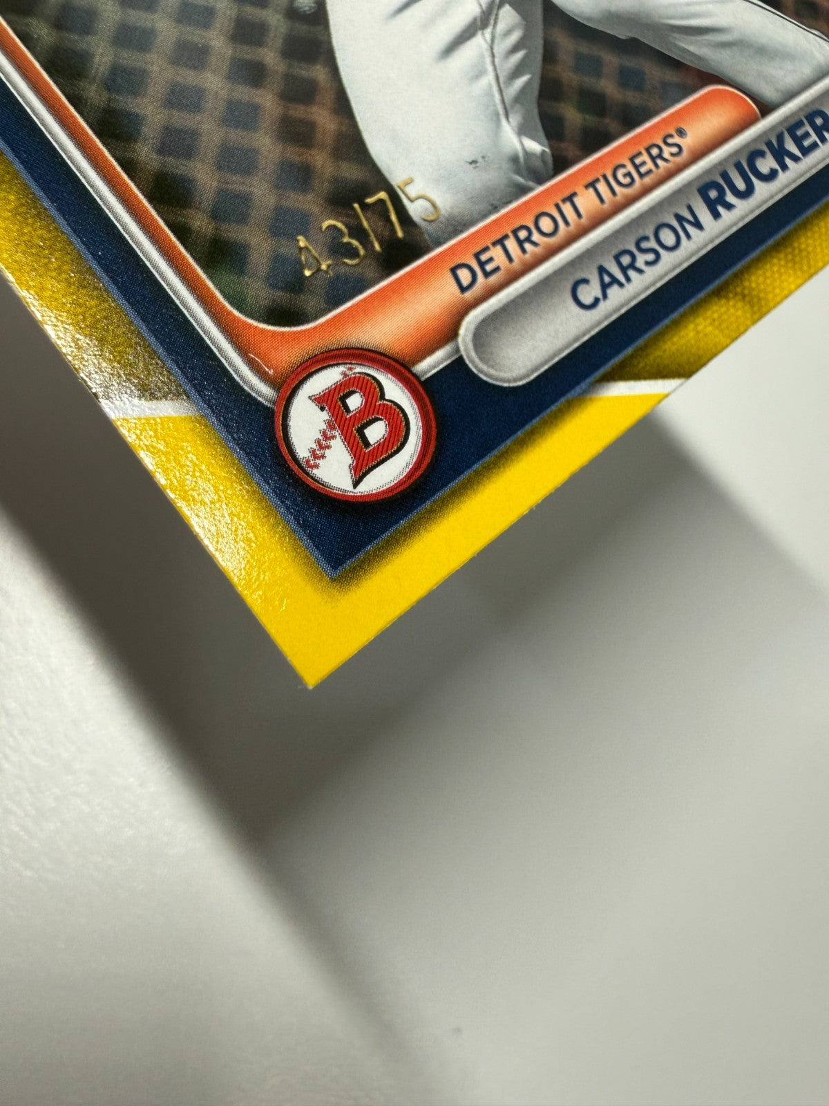 Carson Rucker 2024 Bowman 1st Paper Prospect Yellow /75 #BP-65 Tigers