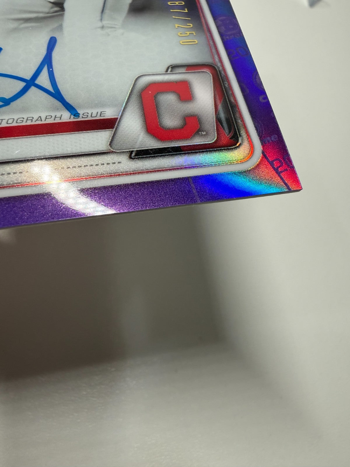 Oscar Gonzalez 2020 Bowman Chrome 1st Purple Refractor Auto /250 #CPA-OG