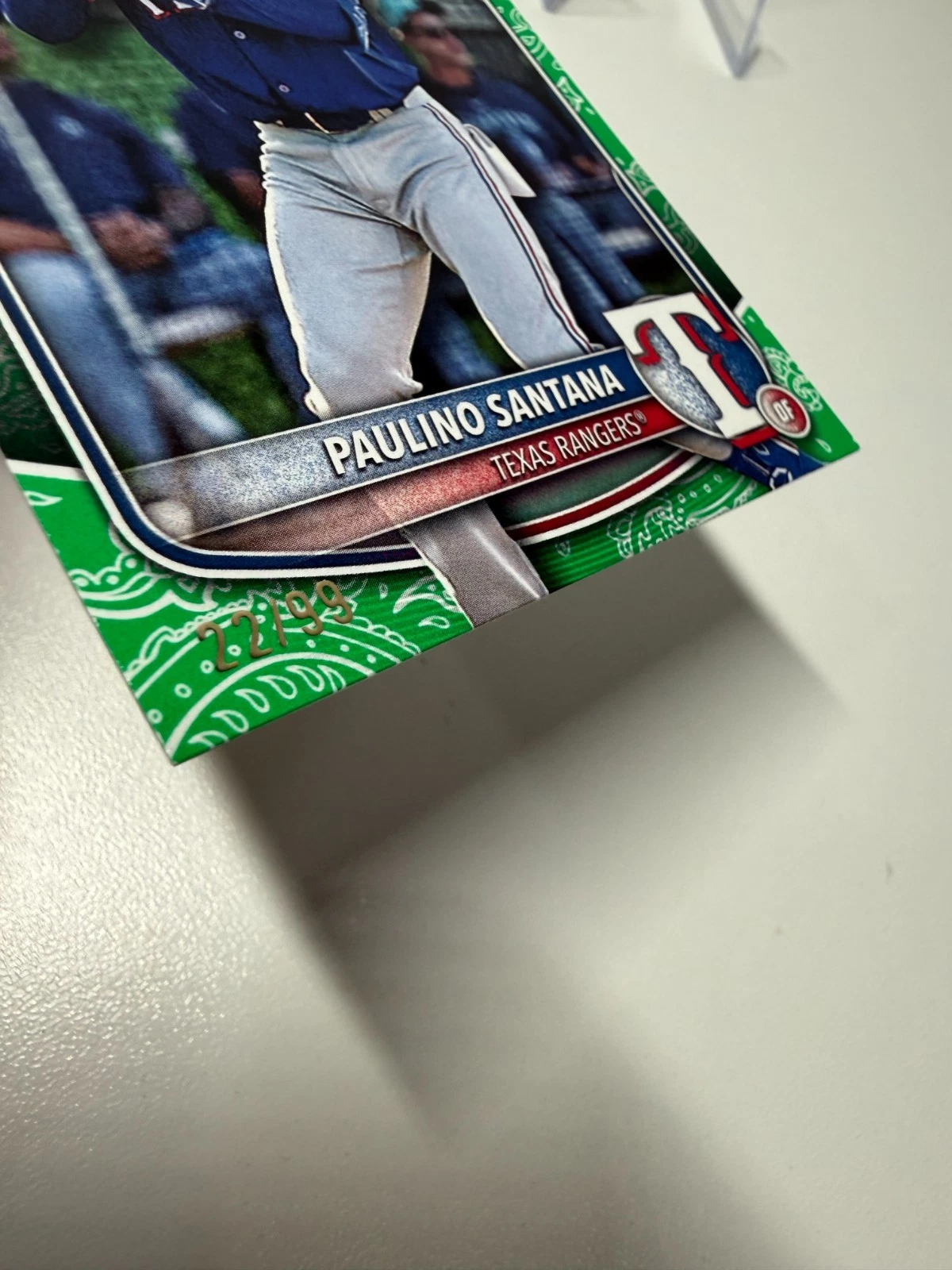 Paulino Santana 2025 Bowman Prospect Green Pattern /99 #BP-72 Rangers
