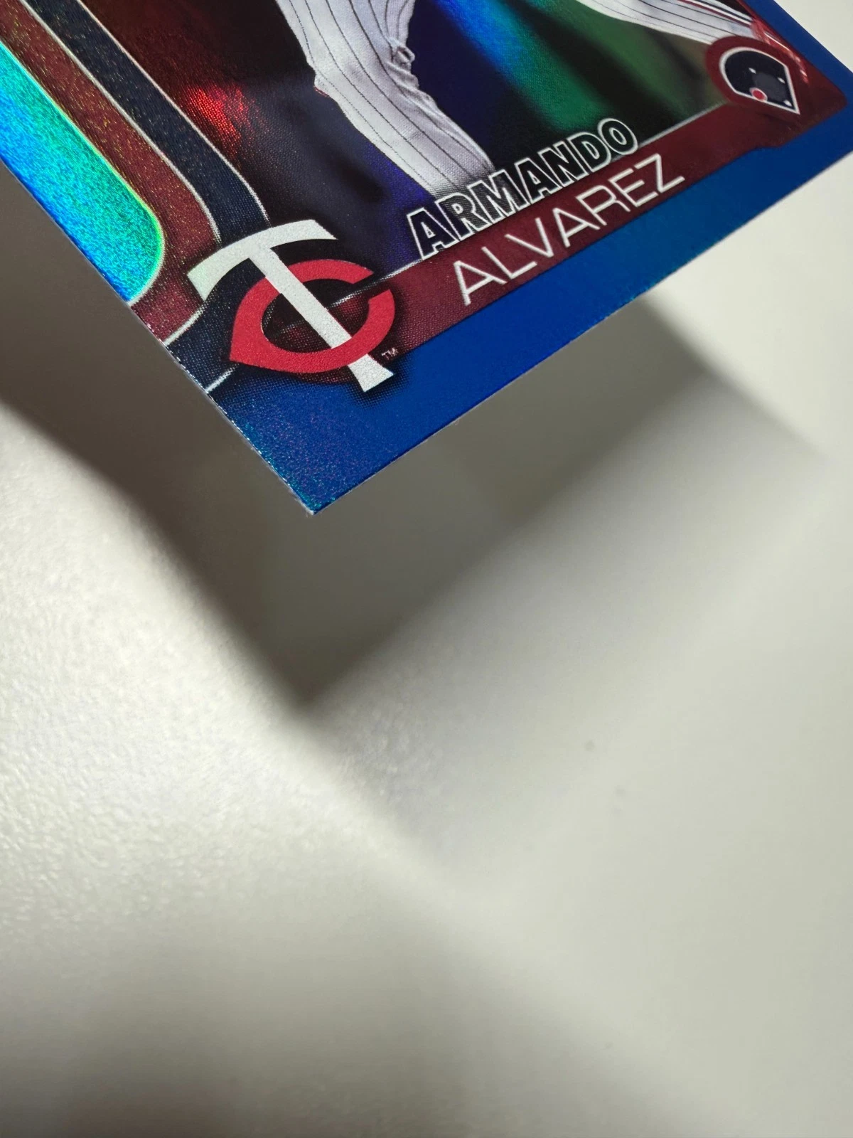 Armando Alvarez 2025 Topps Update Series Blue Rainbow Foil RC /150 #US161 Twins