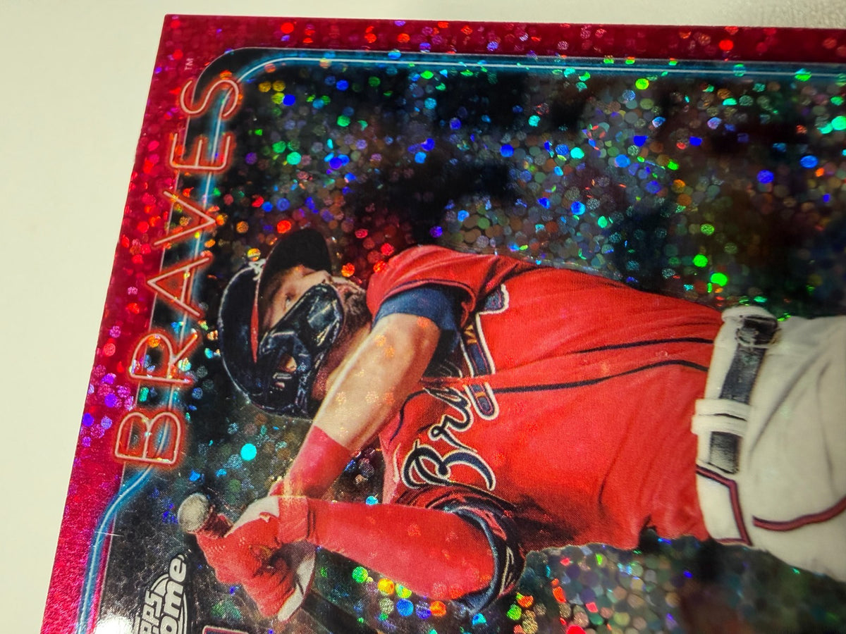 Forrest Wall 2024 Topps Chrome Magenta Speckle Refractor RC /350 #176 Braves