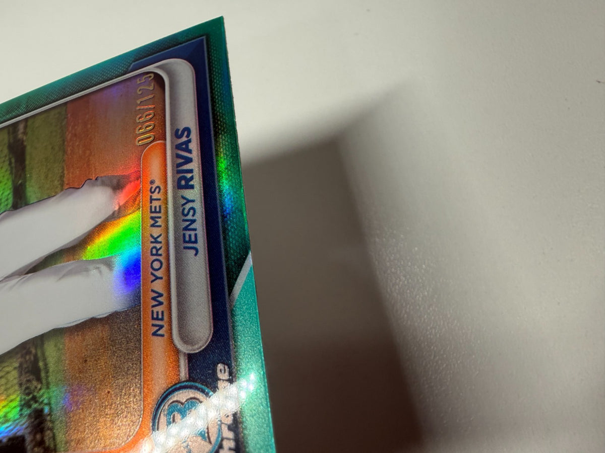 Jensy Rivas 2024 Bowman Chrome 1st Aqua Refractor /125 #BCP-251 Mets