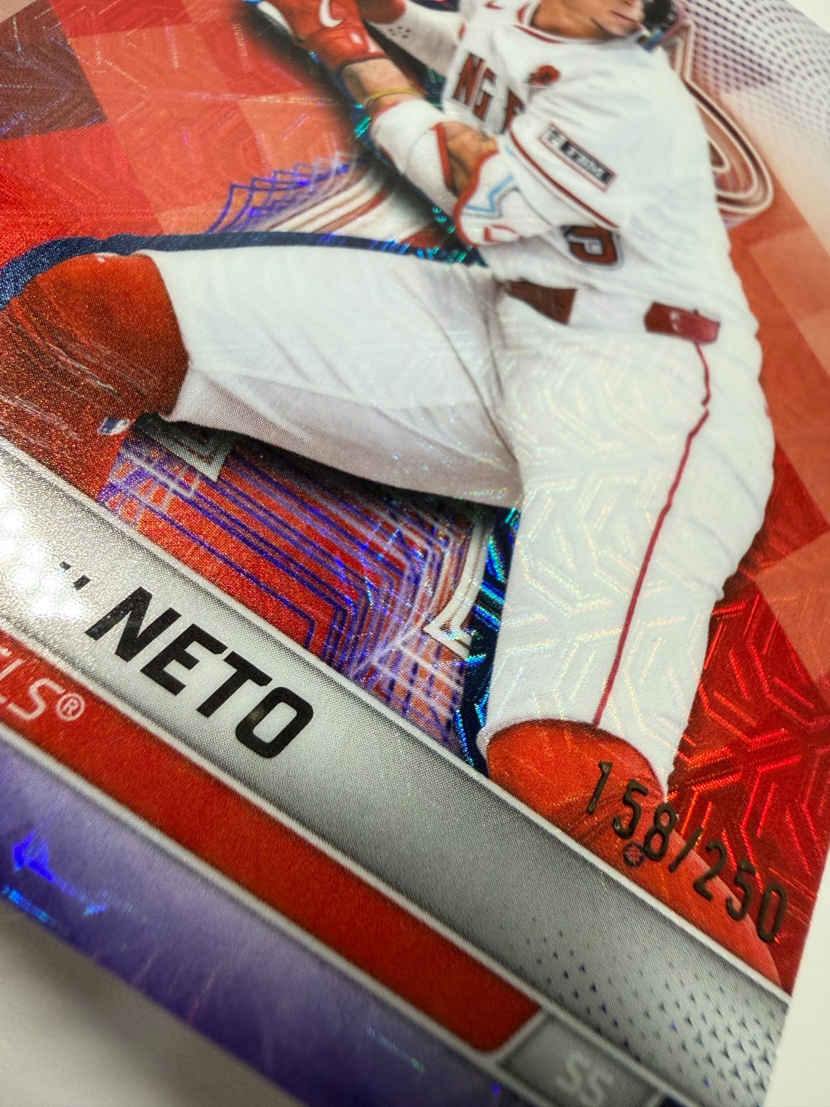 Zach Neto 2025 Bowman's Best Purple Lazer Refractor /250 #47 Angels