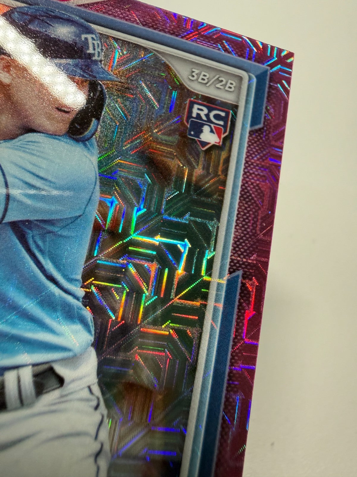 Curtis Mead 2024 Bowman Chrome Pink Mojo Refractor RC /199 #28 Rays