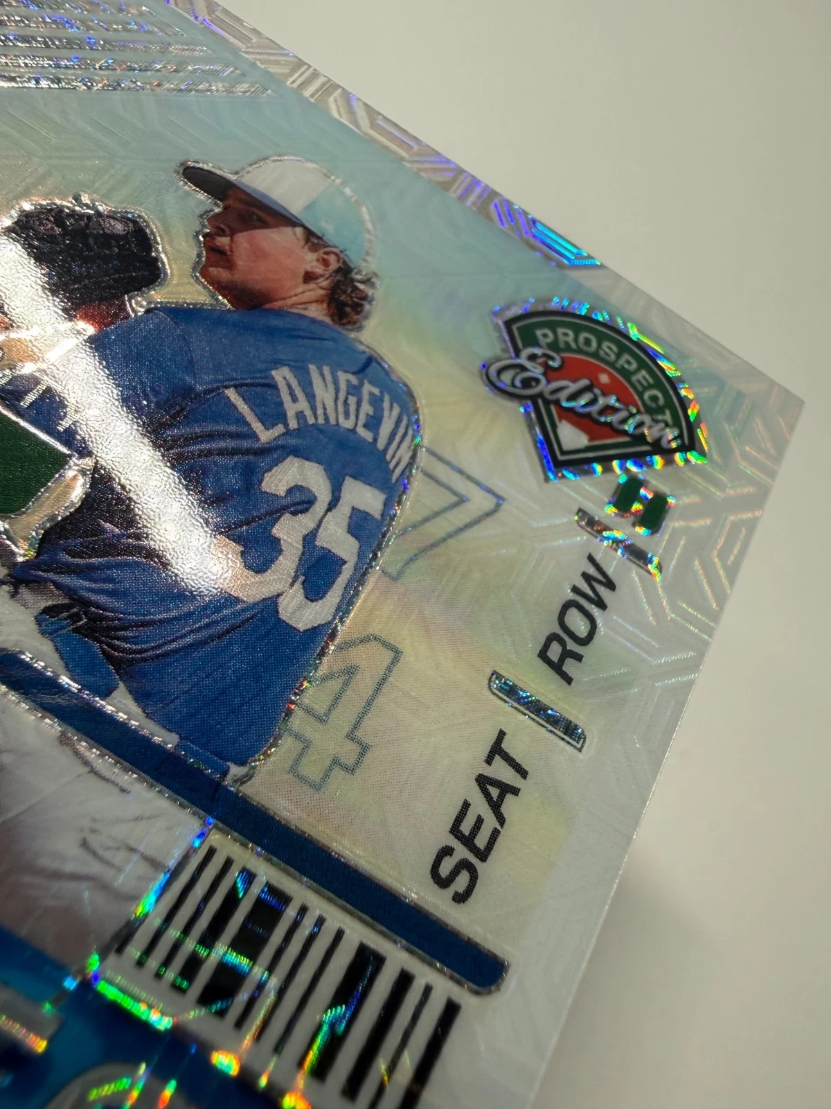 L.P. Langevin 2024 Panini Prospect Edition Prospect Ticket Mojo /25 #145 Royals