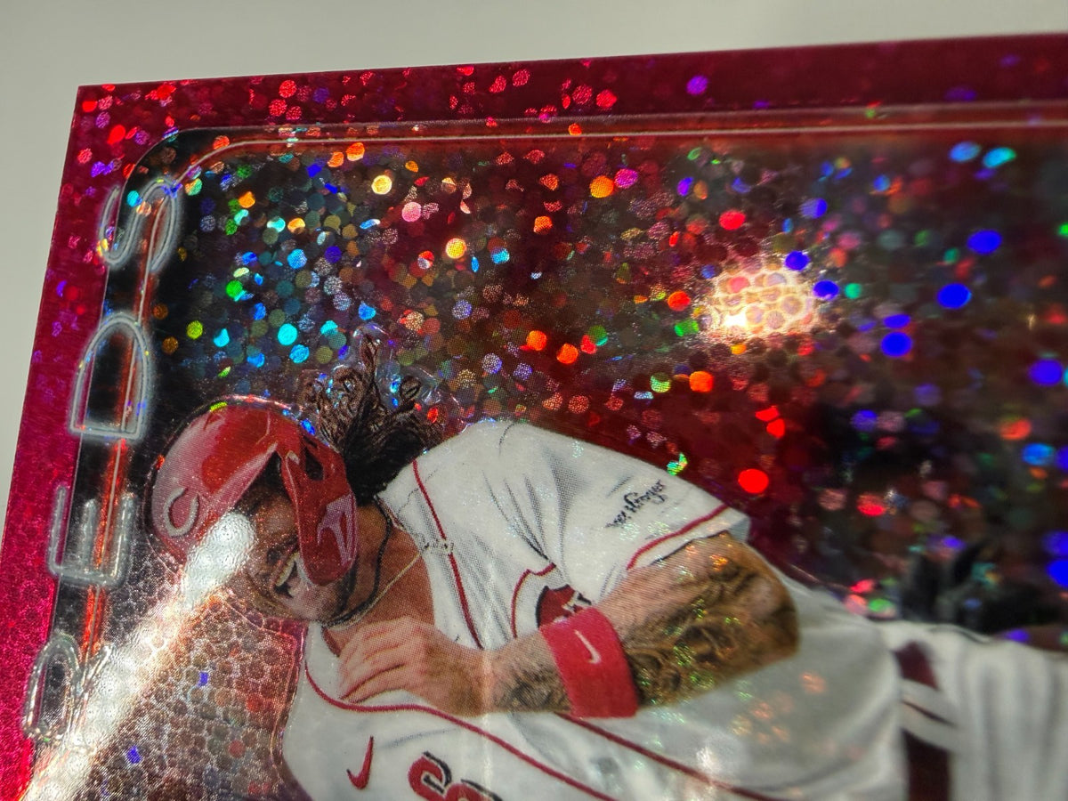 Jonathan India 2024 Topps Chrome Magenta Speckle Refractor /350 #185 Reds
