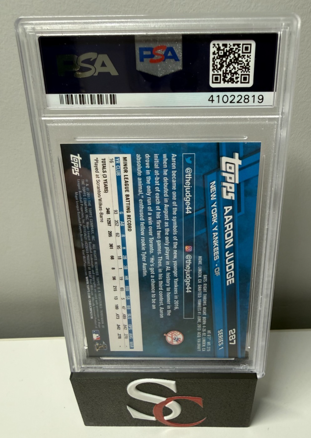 Aaron Judge 2017 Topps Complete All-Star Edition RC #287 PSA 10 GEM MINT