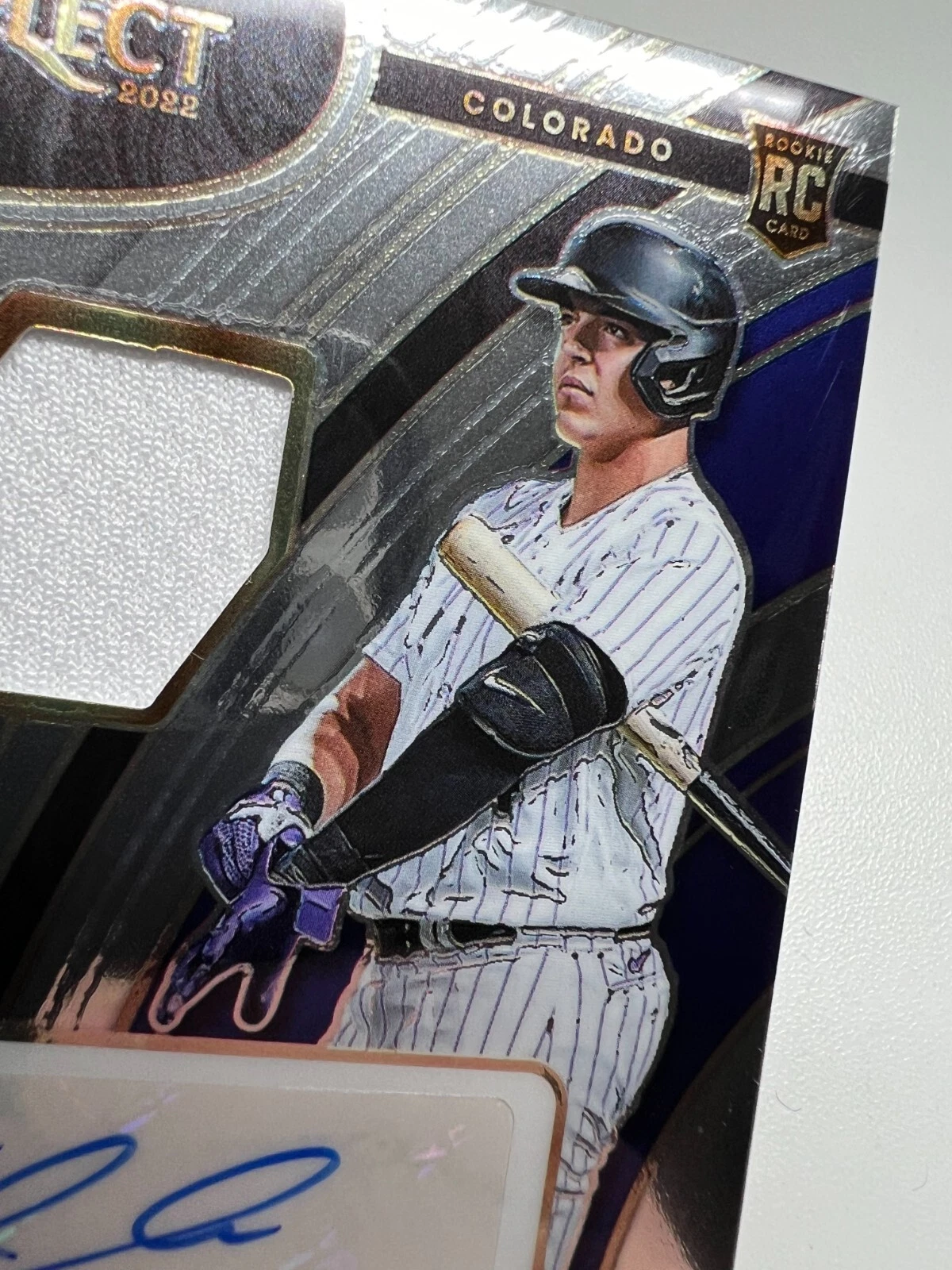 Colton Welker 2022 Panini Select Patch Auto RC /199 #RJA-CW Rockies