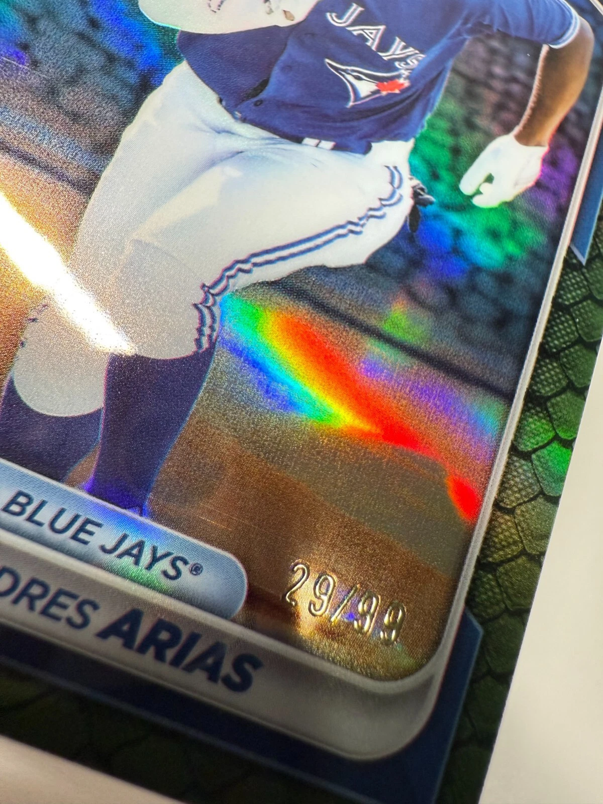 Andres Arias 2024 Bowman Chrome 1st Green Reptilian Refractor /99 #BCP-236