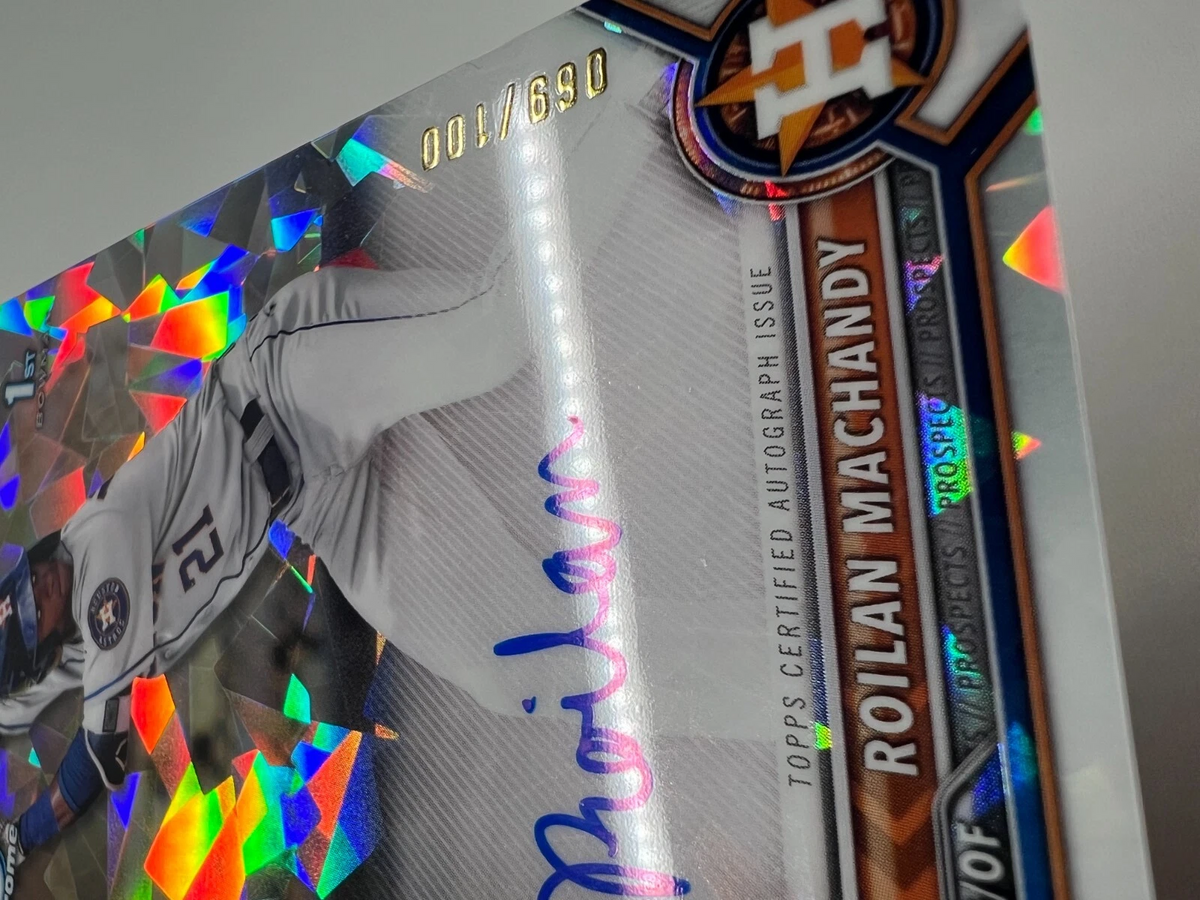 Roilan Machandy 2022 Bowman Chrome 1st Atomic Refractor Auto /100 #CPA-RM Astros