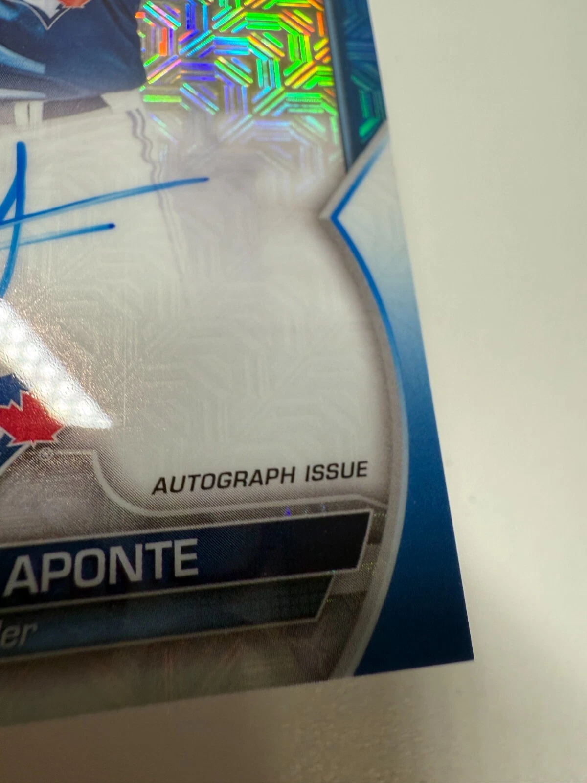 Yhoangel Aponte 2023 Bowman Chrome Mega Box Blue Mojo Refractor Auto /150