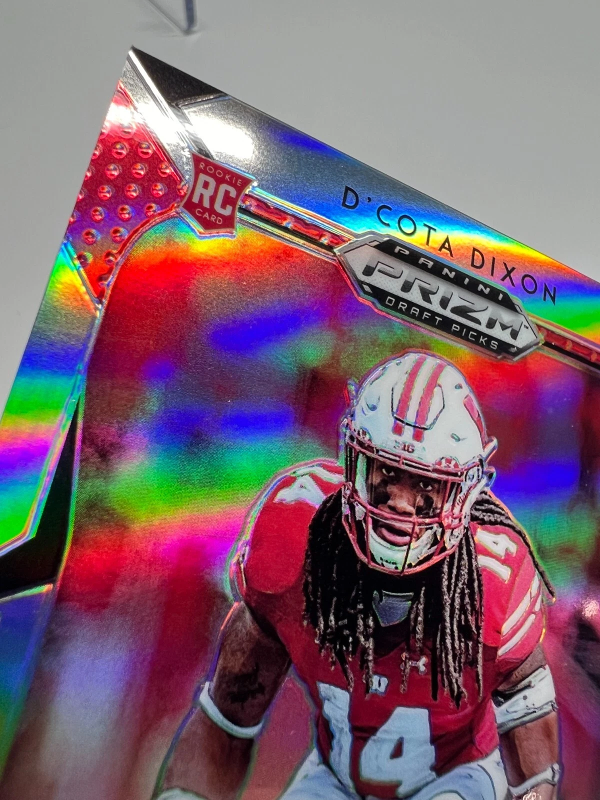 D'Cota Dixon 2019 Prizm Draft Picks Silver Prizm Auto RC #250 Badgers