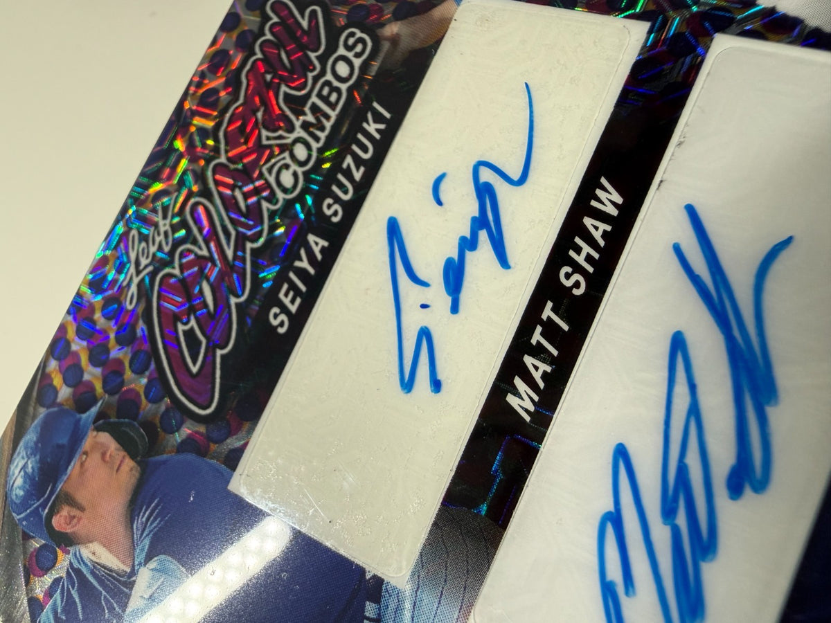 Seiya Suzuki Matt Shaw 2023 Leaf Vivid Colorful Combos Blue Mojo Dual Auto /7
