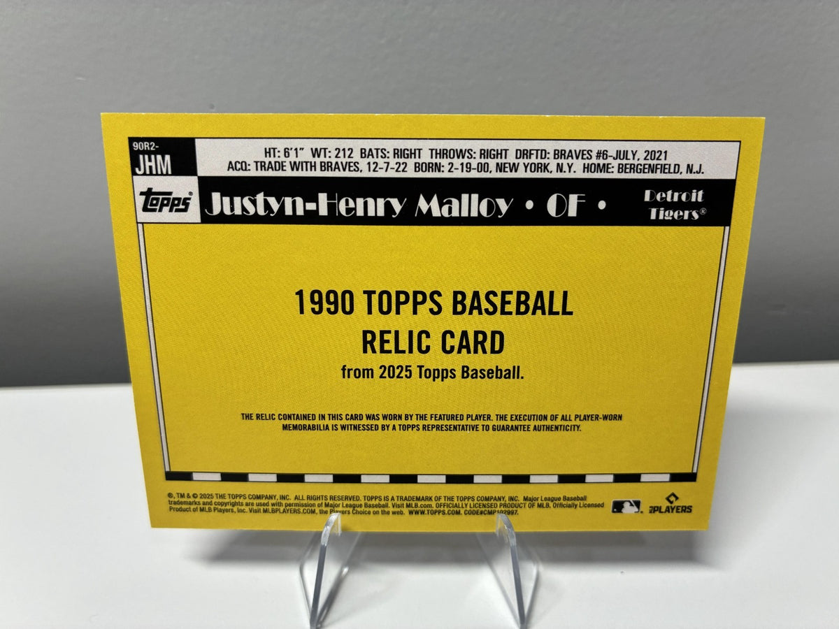 Justyn-Henry Malloy 2025 Topps Serries 2 1990 Relic RC #90R2-JHM Tigers