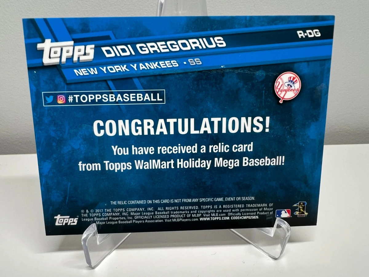 Didi Gregorius 2017 Topps Holiday Walmart Exclusive Relic #R-DG Yankees