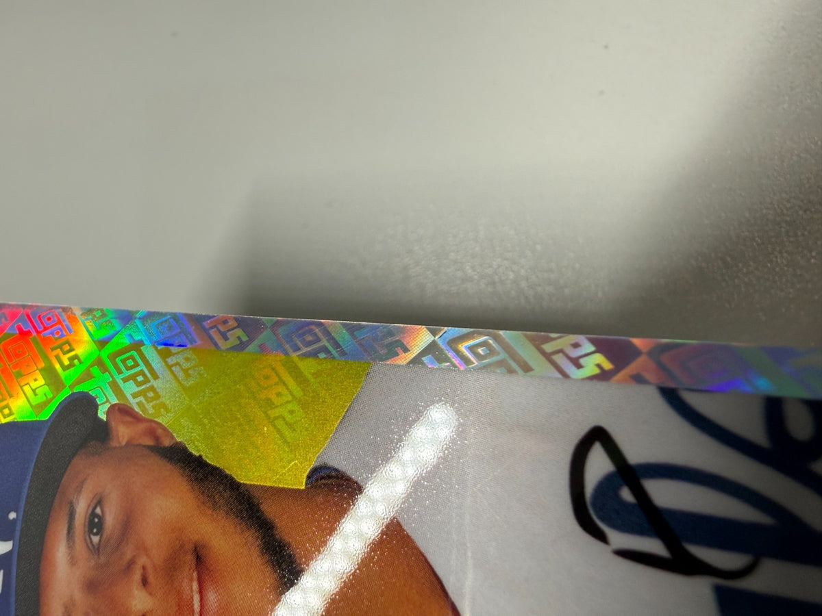 Nelson Velazquez 2023 Topps Chrome Platinum Anniversary Logo Refractor RC /499