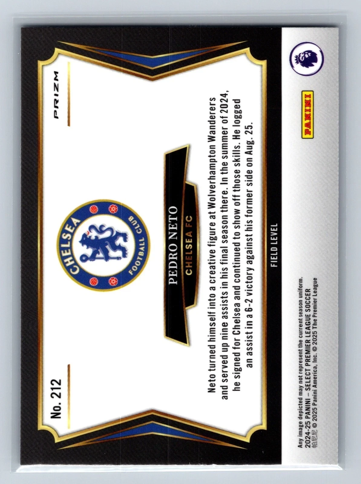 Pedro Neto 2024-25 Panini Select Premier League Field Level Blue Prizm #212