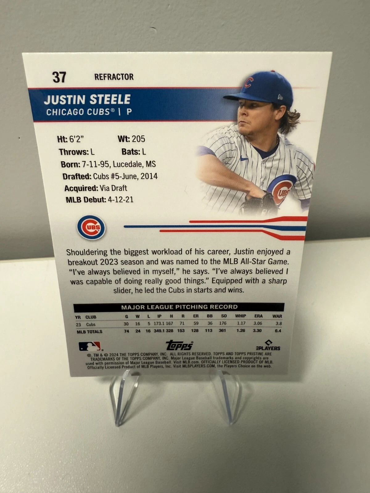 Justin Steele 2024 Topps Pristine Refractor #37 Cubs