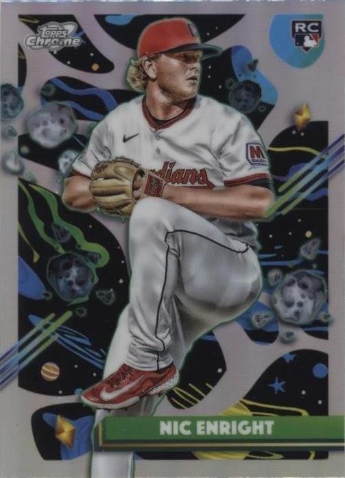 Nic Enright 2025 Topps Cosmic Chrome Refractor RC #67 Guardians