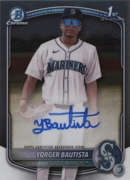 Yorger Bautista 2025 Bowman Chrome 1st Auto #CPA-YB Mariners