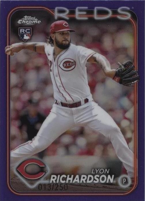 Lyon Richardson 2024 Topps Chrome Purple Refractor RC /250 #230 Reds