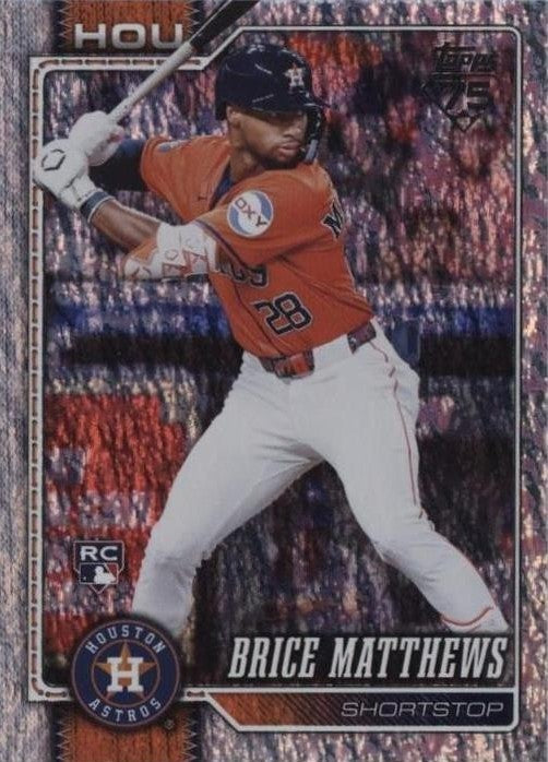 Brice Matthews 2026 Topps Series 1 Holofoil RC #132 Astros