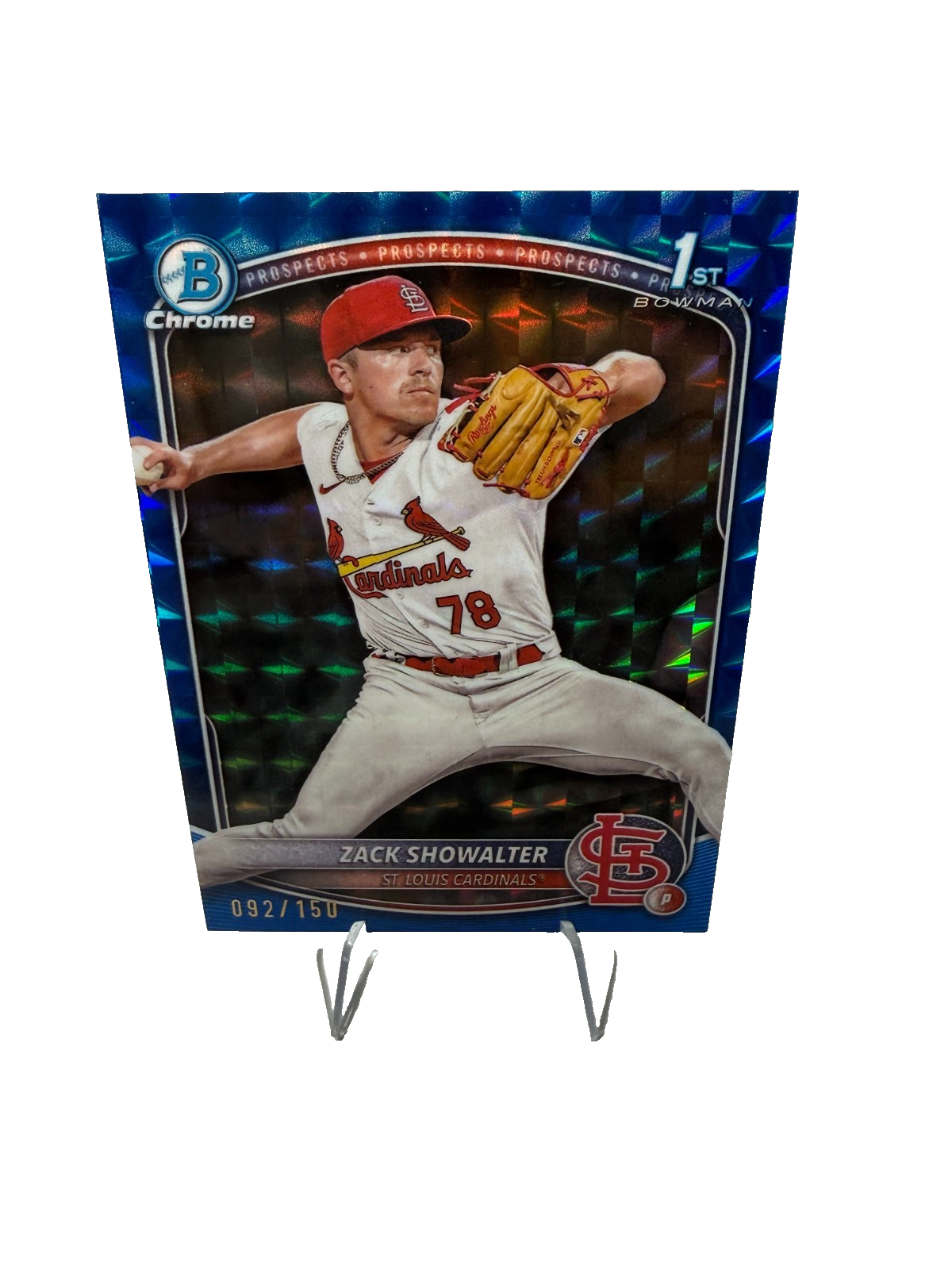Zack Showalter 2025 Bowman Chrome 1st Blue Geometric Refractor /150 #BCP-74