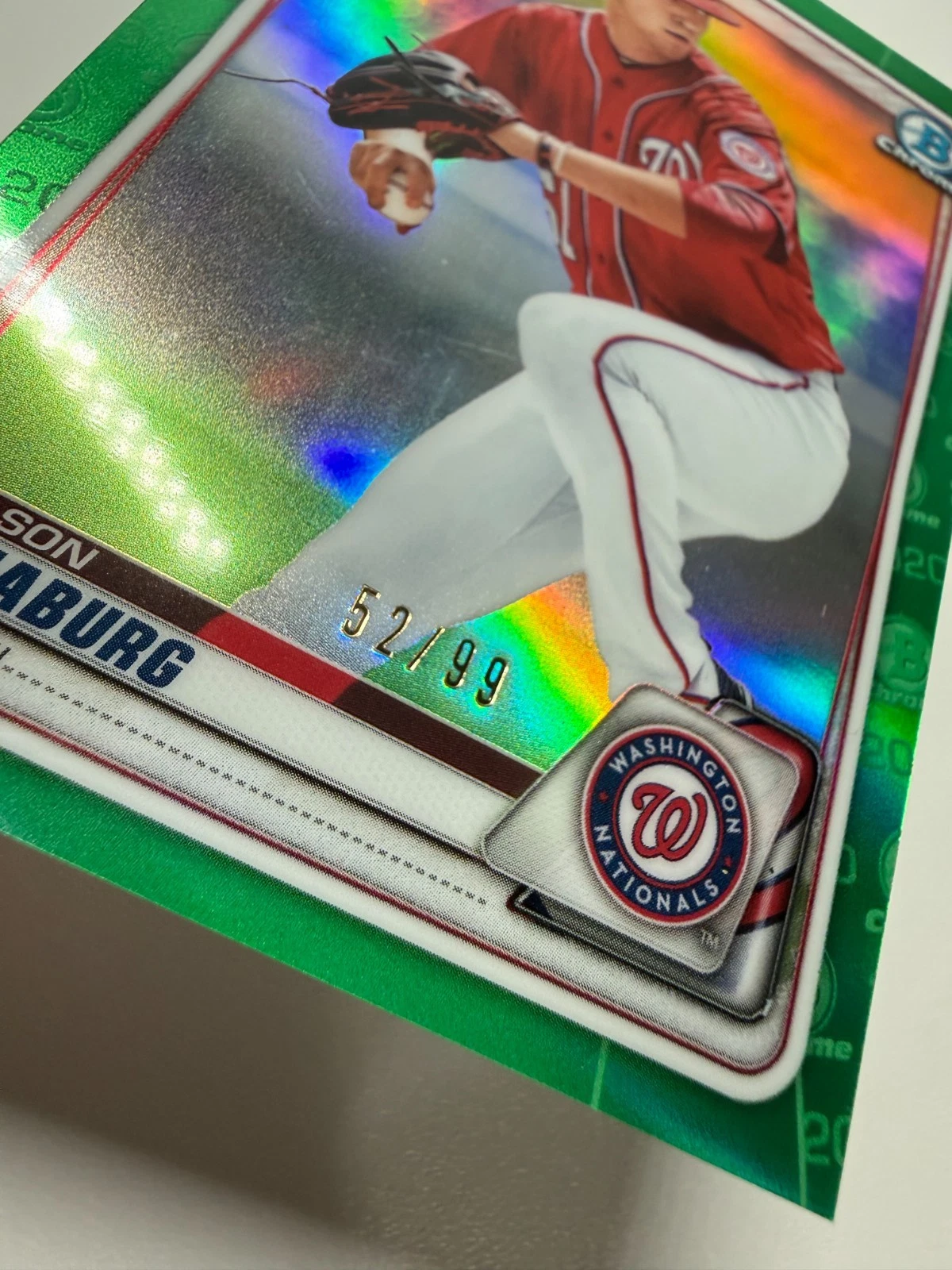 Mason Denaburg 2020 Bowman Chrome Prospects Green Refractor /99 #BCP-217