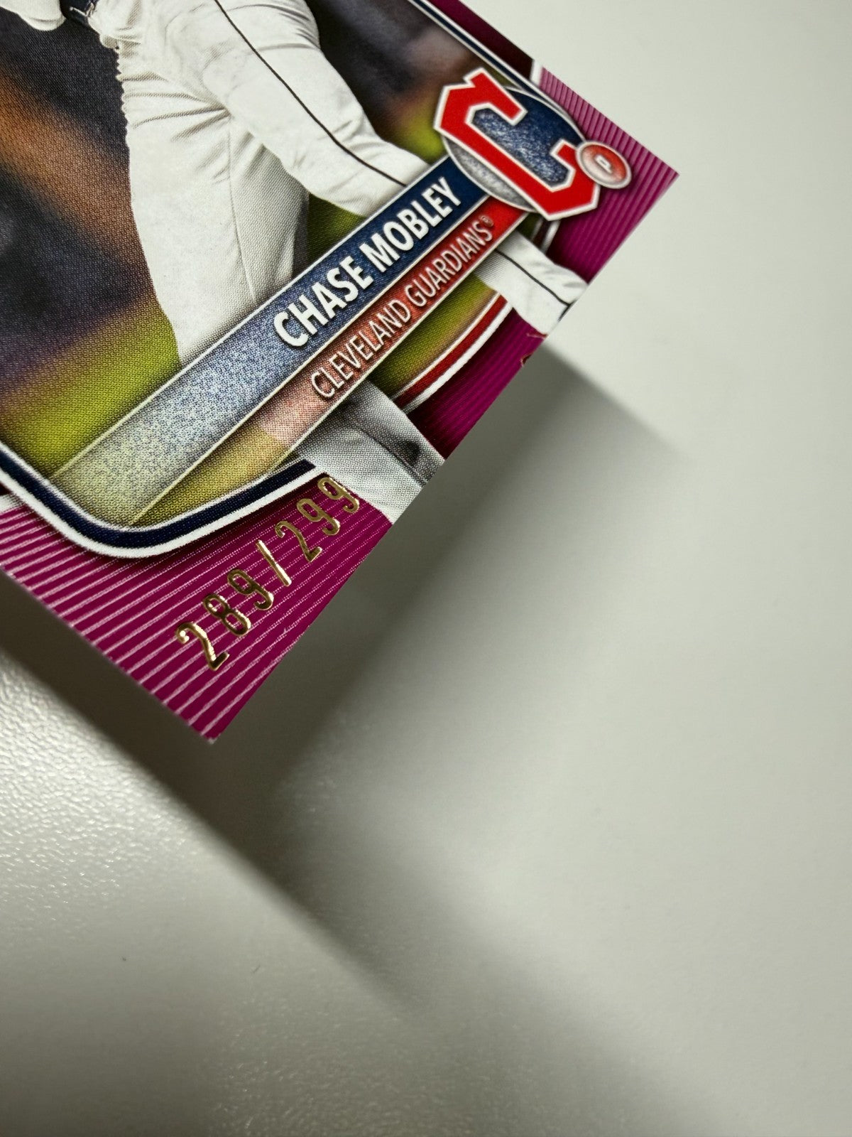 Chase Mobley 2025 Bowman Prospects 1st Fushcia /299 #BP-56 Guardians