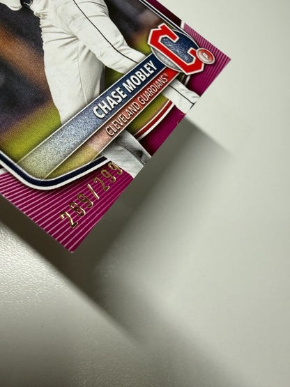 Chase Mobley 2025 Bowman Prospects 1st Fushcia /299 #BP-56 Guardians