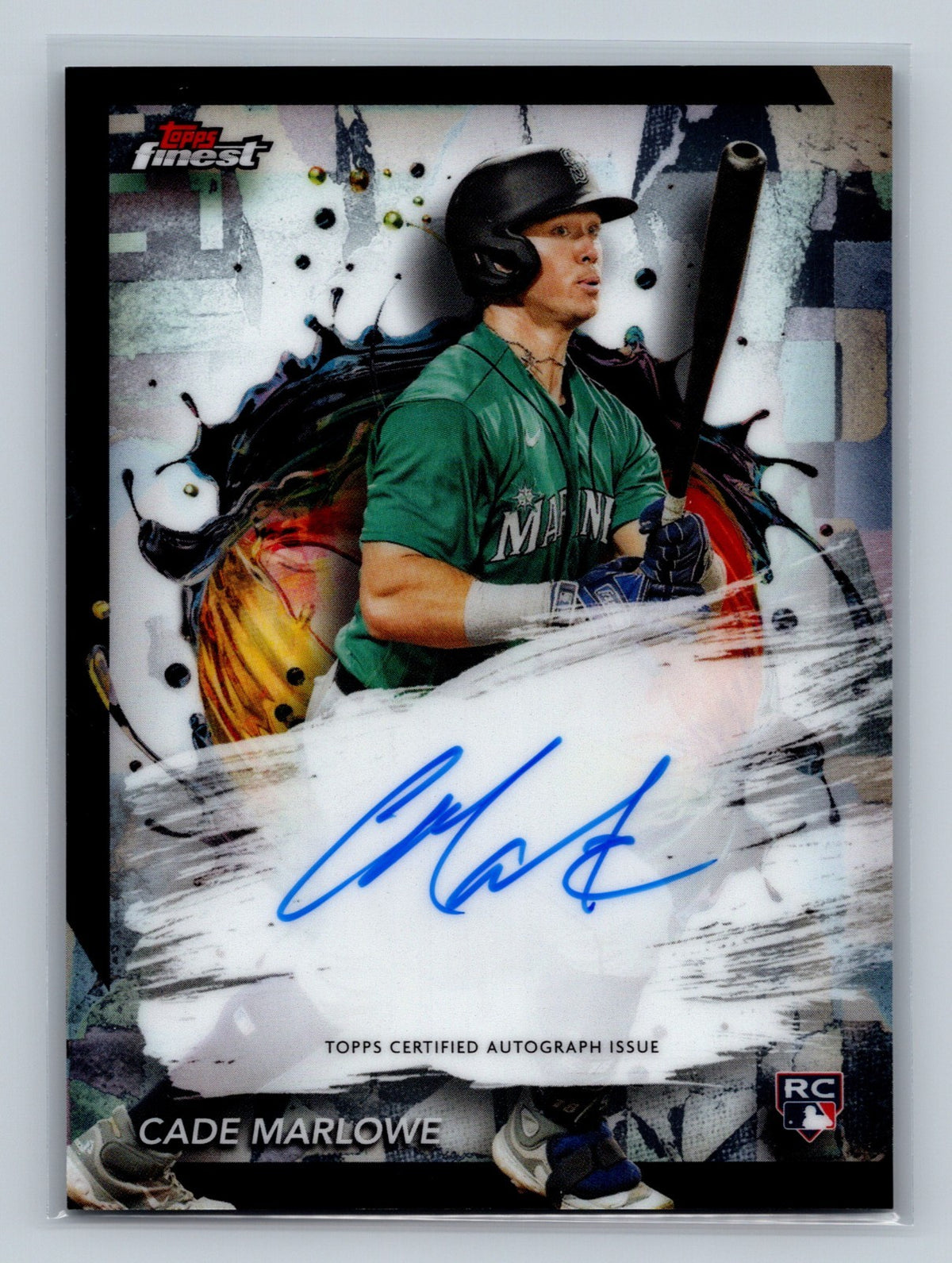 Cade Marlowe 2024 Topps Finest Auto RC #FA-CMA Mariners