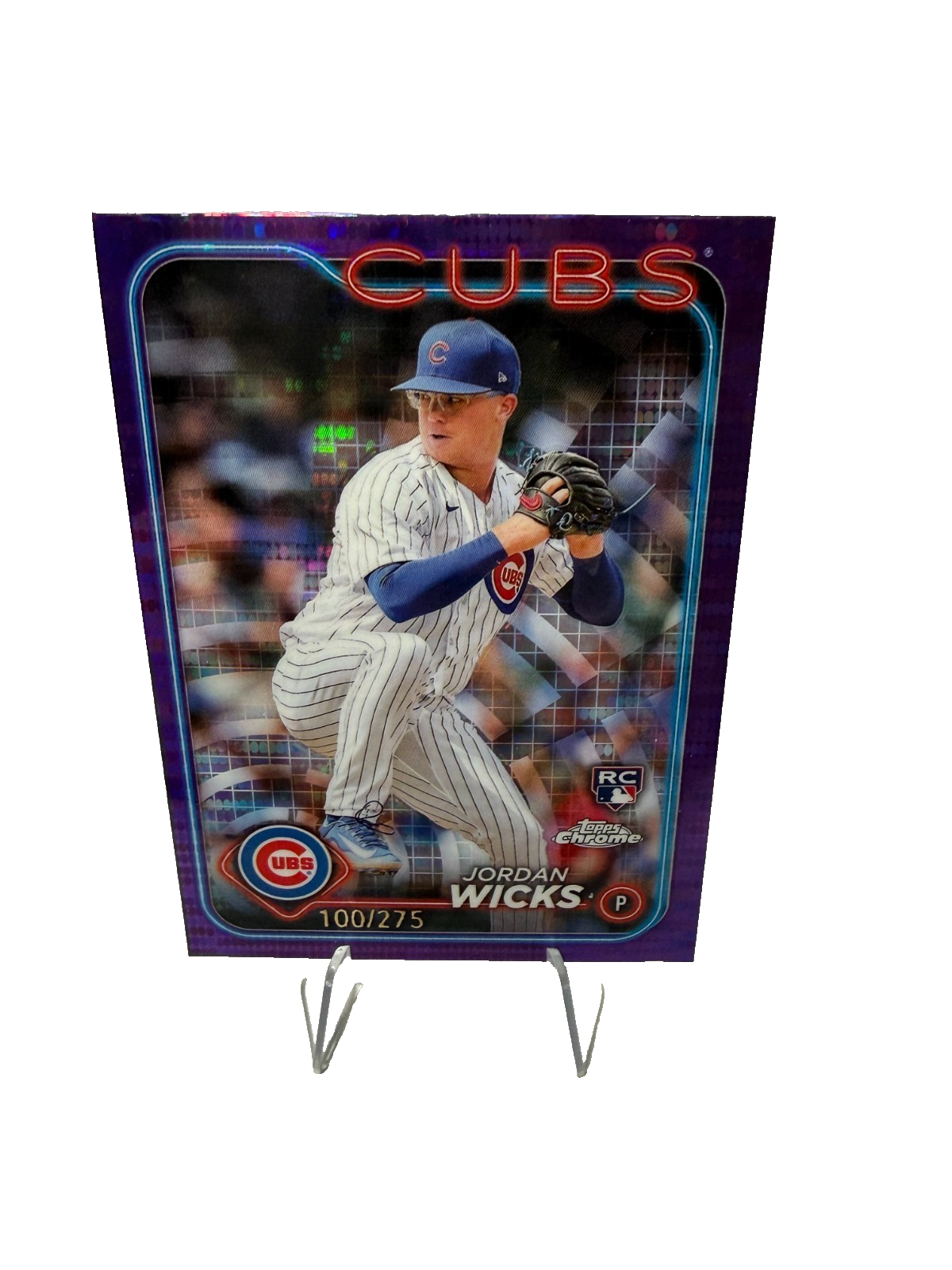 Jordan Wicks 2024 Topps Chrome Purple Sonar Refractor RC /275 #67 Cubs
