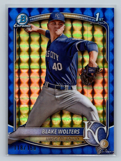 Blake Wolters 2025 Bowman Chrome 1st Blue Geometric Refractor /150 #BCP-76