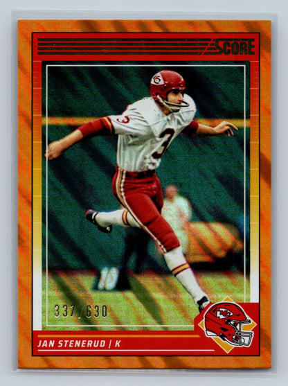 Jan Stenerud 2024 Panini Score Lava /630 #143 Chiefs
