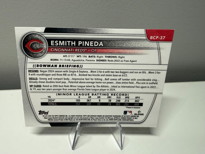 Esmith Pineda 2025 Bowman Chrome 1st Fuchsia Wave Refractor /199 #BCP-37 Reds
