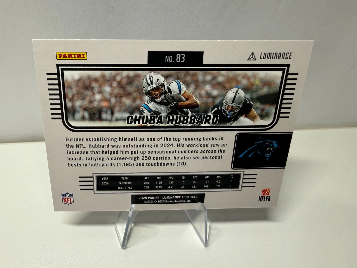 Chuba Hubbard 2025 Panini Luminance Gold /299 #83 Panthers