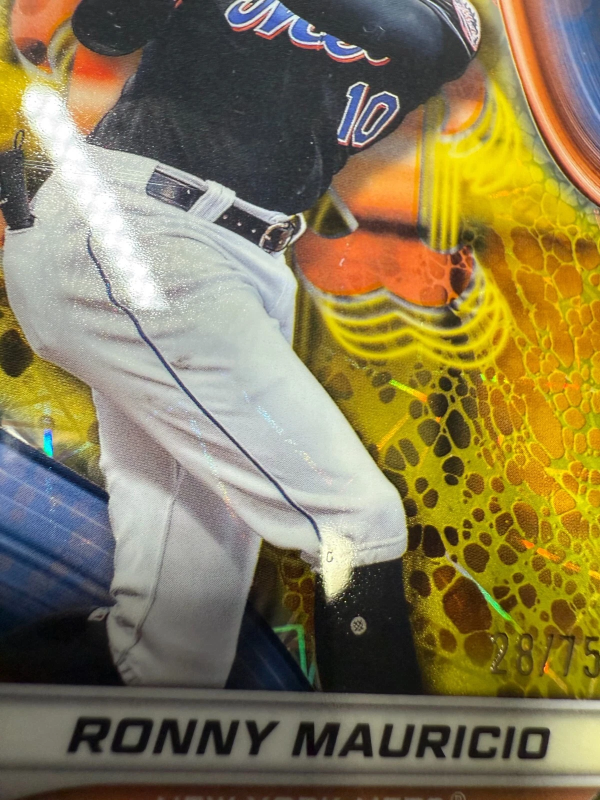 Ronny Mauricio 2024 Bowman's Best Yellow Lazer Refractor RC #41 Mets