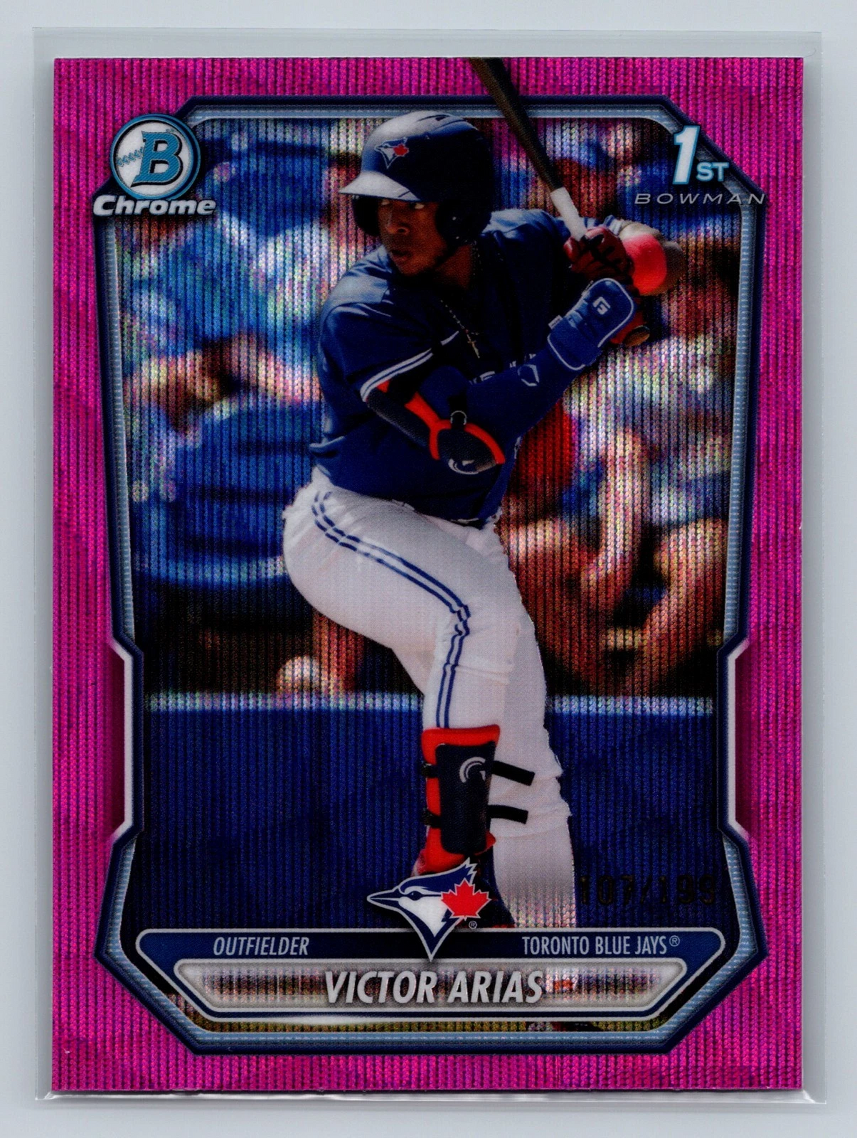 Victor Arias 2026 Bowman Chrome 1st Fuchsia Wave Refractor /199 #BCP-29