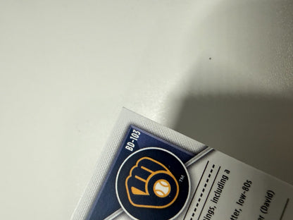 Chandler Welch 2024 Bowman Draft 1st Paper Blue /150 #BD-103 Brewers