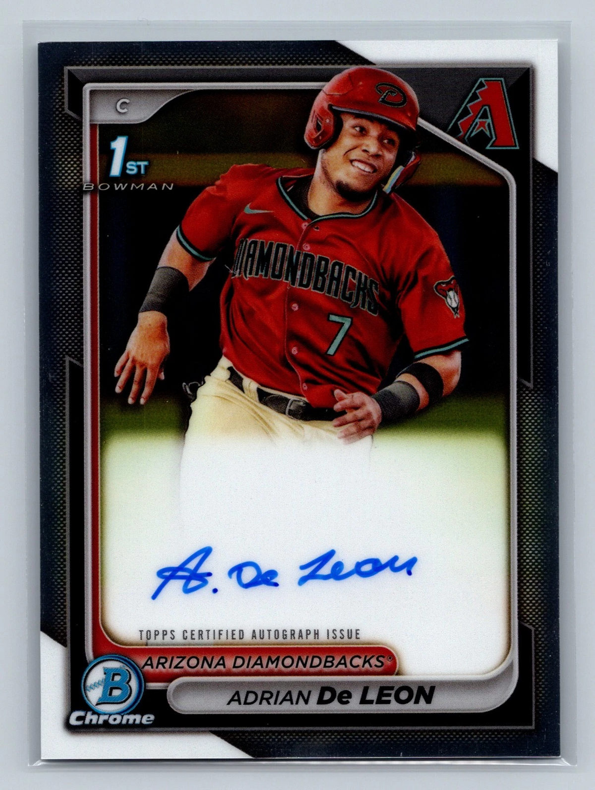 Adrian De Leon 2024 Bowman Chrome 1st Auto #CPA-ADC Diamondbacks