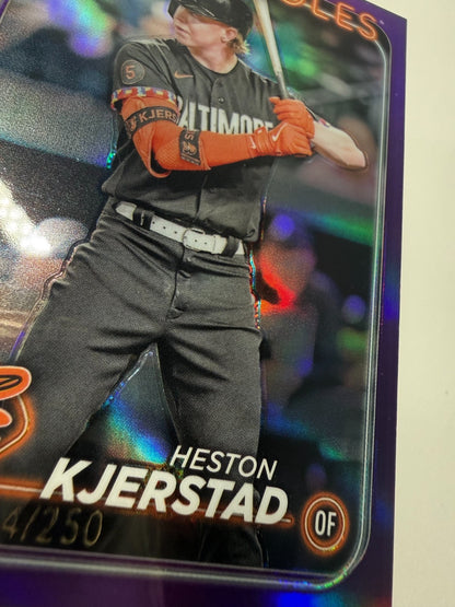 Heston Kjerstad 2024 Topps Chrome Purple Refractor RC /250 #142 Orioles
