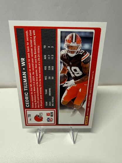 Cedric Tillman 2025 Panini Donruss Season Stat Line Purple /500 #78 Browns