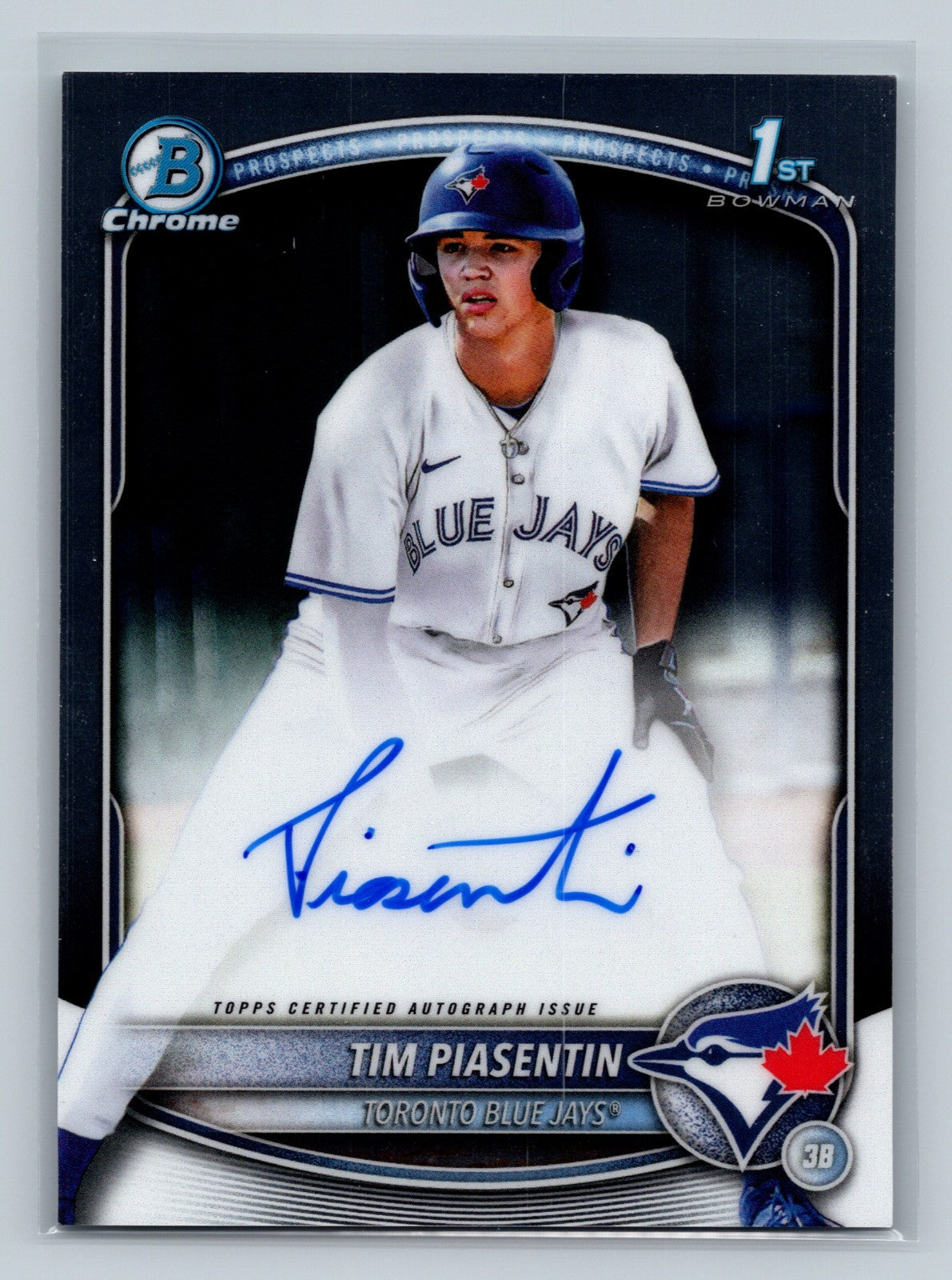 Tim Piasentin 2025 Bowman Chrome 1st Auto #CPA-TP Blue Jays