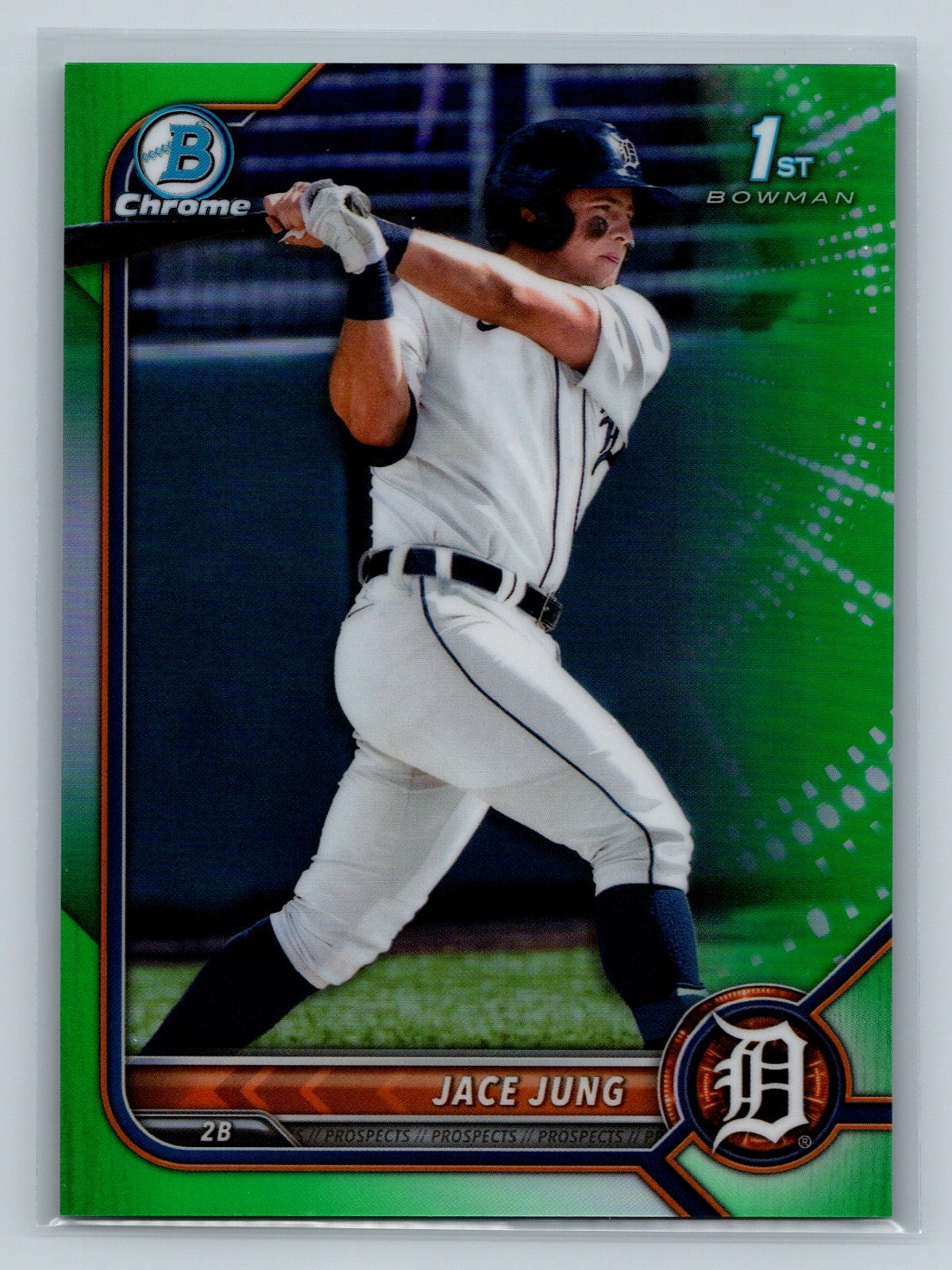 Jace Jung 2022 Bowman Draft Chrome 1st Green Refractor /99 #BDC-15 Tigers