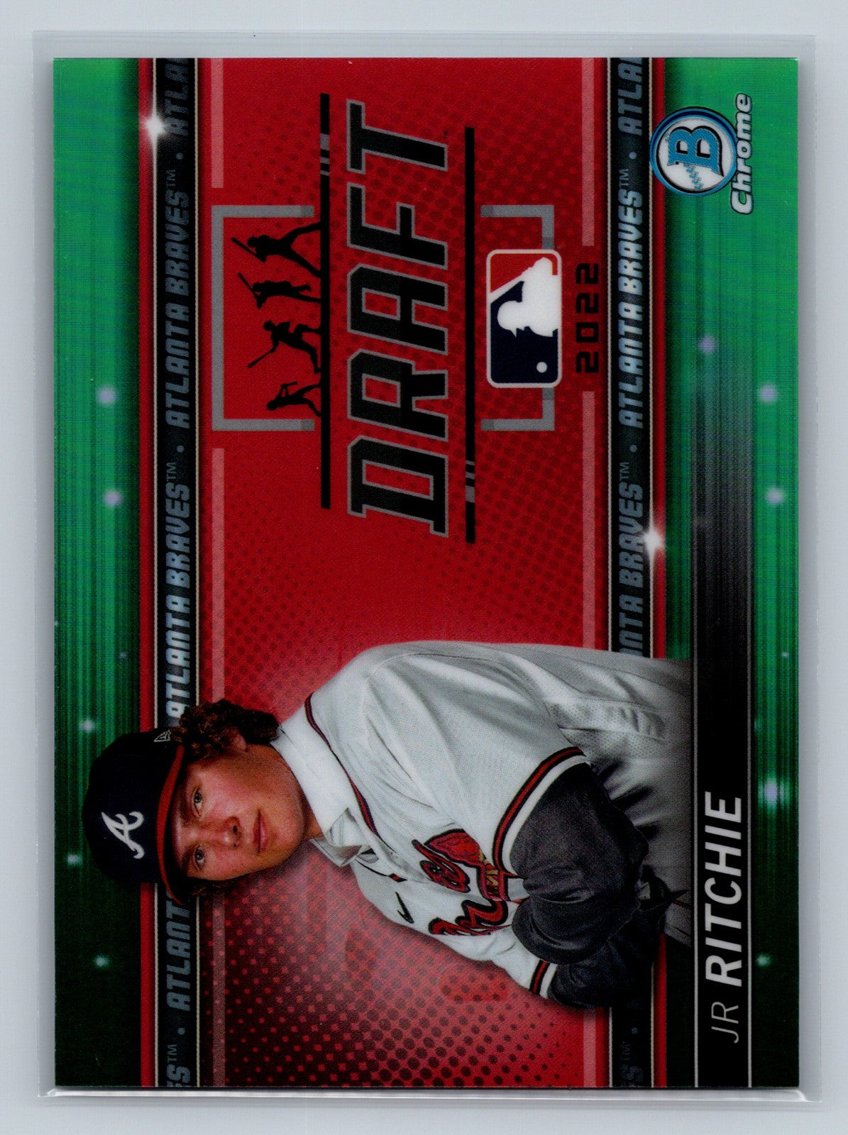 JR Ritchie 2022 Bowman Draft Night Green Refractor /99 #BDN-6 Braves